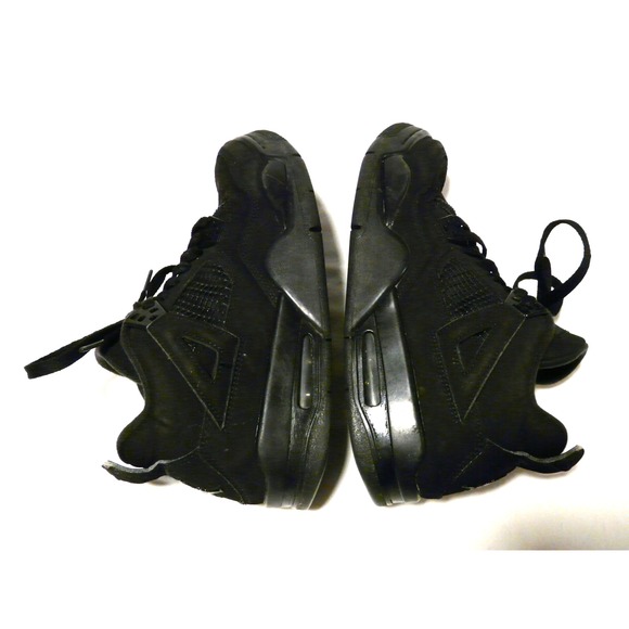 Jordan Black Cat 4 Size 6.5Y All Black Used No Box 408452-010 - Picture 9 of 15